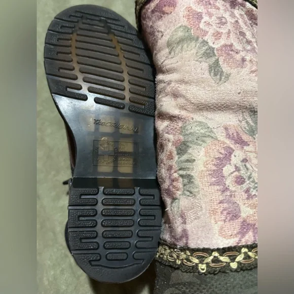 Dr. Martens Black and Burgundy Combat Boots - Picture 6 of 11